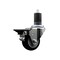 Service Caster 3'' Black Poly Swivel 1-5/8'' Expanding Stem Caster with Brake SCC-EX20S314-PPUB-BLK-PLB-158 - alternate 1
